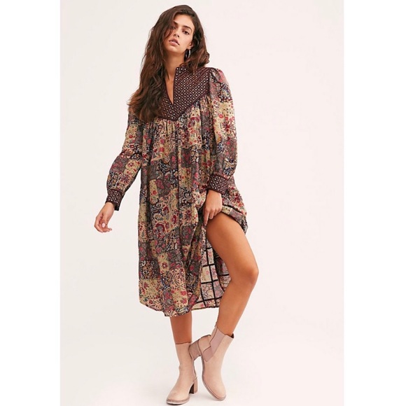 Antik Batik Dresses & Skirts - NWOT Free People Antik Batik Patsie Patchwork Dress Size XS